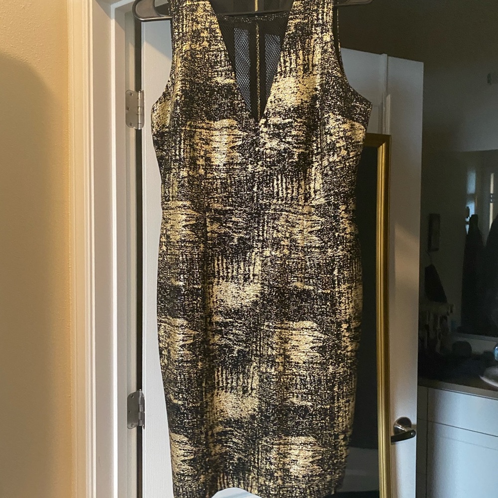 Black and gold dress